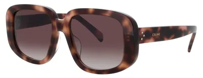 Celine Cl40299u Sunglasses 55-18-140 In Acetate With Gradient Rovièx Lenses In Yellow