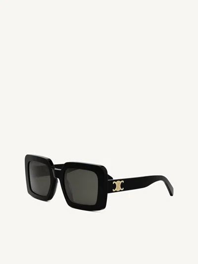 Celine Cl40304u 5601a Acetate Sunglasses In Black