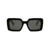 Celine Triomphe 56mm Square Sunglasses In 01a - Black