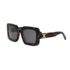 Celine Triomphe Acetate Square Sunglasses In Burgundy