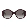 Celine Maxi Triomphe 54mm Round Sunglasses In Marrone