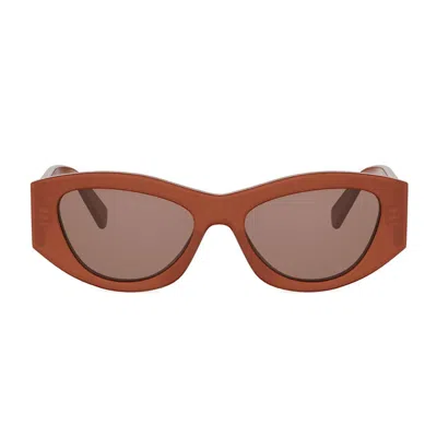 Celine Cl40308u Triomphe 42e Arancione Sunglasses In Brown