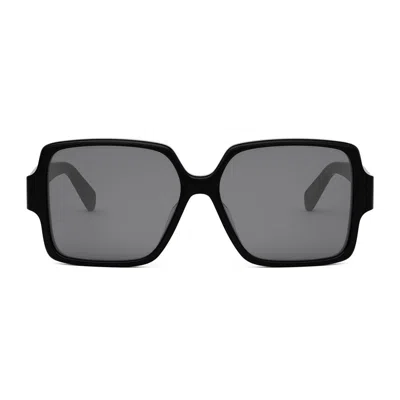 Celine Cl40316u Triomphe 01a Nero Sunglasses In Black