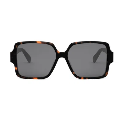 Celine Cl40316u Triomphe 52a Havana Sunglasses In Gray