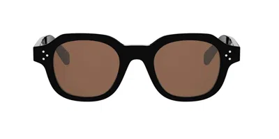 Celine Cl40326u  3 Dots Hd 01e Men's Sunglasses Black Size 48 In Blue