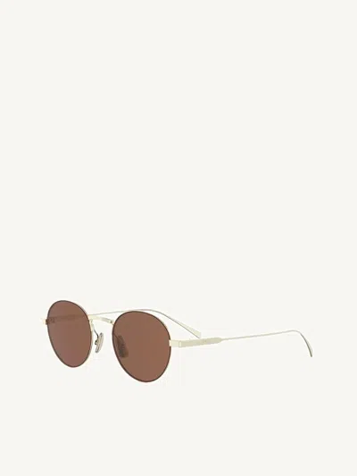 Celine Cl40346u Metal Sunglasses In Gold
