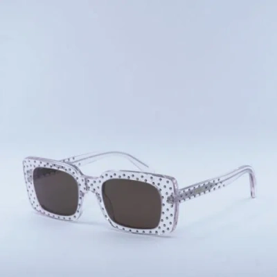 Pre-owned Celine Cl4213is 27e Shiny Crystal/brown 51-21-140 Sunglasses Authentic