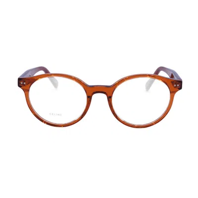 Celine Cl50008i042 Round Full Rim Eyeglasses In Brown