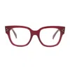 Celine Logo Square Frame Flat Mirror In Rosso