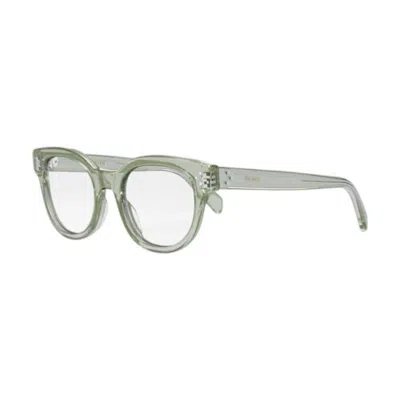 Celine Cl50109i093 Clear Lens Eyeglasses In Green