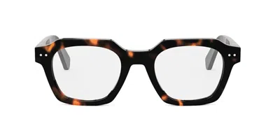 Celine Cl50128i  Thin Men's Glasses, Tortoiseshell, Size 49 In Brown