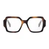 Celine Triomphe Tortoiseshell-effect Square-frame Glasses In Marrone