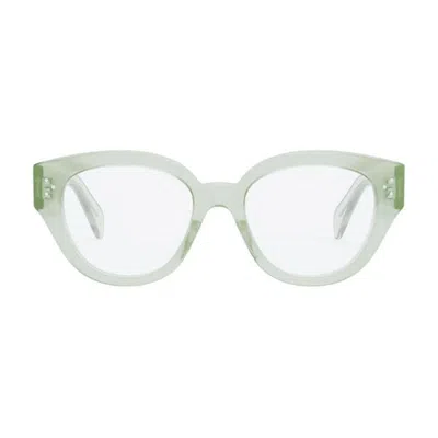 Celine Cl50132i081 Cat-eye Acetate Eyeglasses In Green