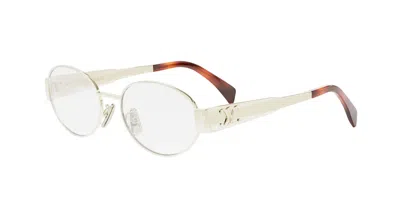 Celine Cl50140u Metal Triomphe Women's Glasses, Gold, Size 53