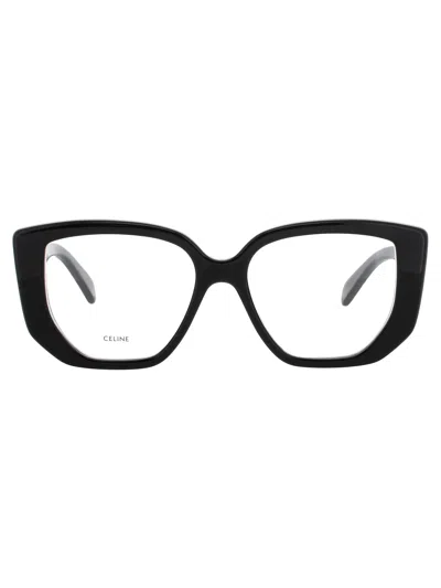 Celine Cl50146 I Eyeglasses In Shiny Black - Demo