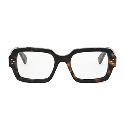 CELINE CELINE CL50147I CELINE 3 DOTS 052 DARK HAVANA GLASSES