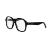 Celine Oversized Round Acetate Optical Glasses In 001 - Black