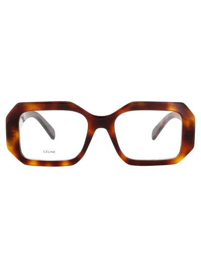 Celine Cl50155 I Eyeglasses In Blonde Havana - Demo