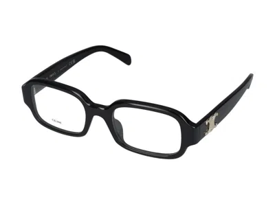 Celine Cl50173i Rectangular Black Acetate Eyeglasses In Blue