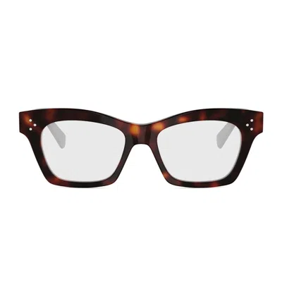 Celine Cl50175i  3 Dots Hd 052 Havana Glasses In Multi