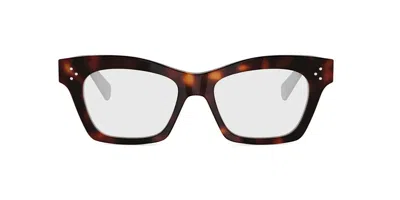 Celine Cl50175i  3 Dots Hd Women's Glasses, Tortoiseshell, Size 51 In Brown