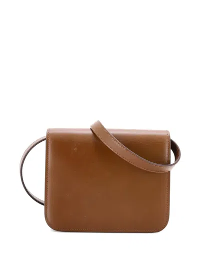 Pre-owned Celine Classic Box Bag Smooth Leather Teen Shoulder Bag In Brown