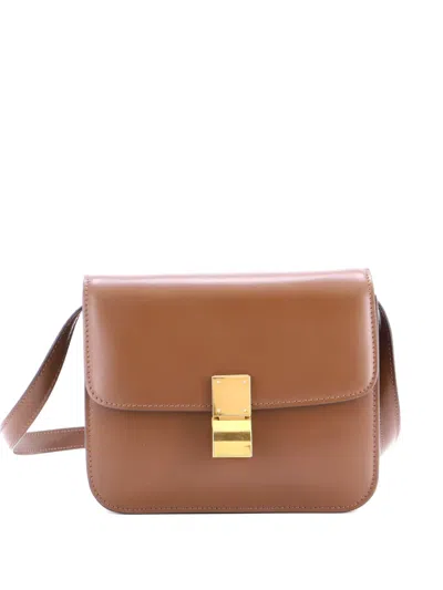 Pre-owned Celine Classic Box Bag Smooth Leather Teen Shoulder Bag In Brown