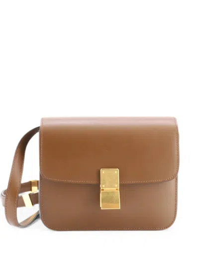 Pre-owned Celine Classic Box Bag Smooth Leather Teen Shoulder Bag In Brown