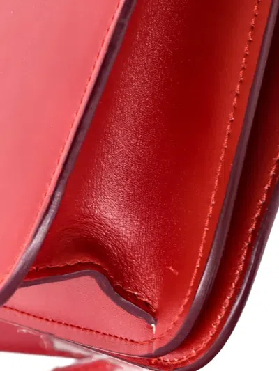 Pre-owned Celine Classic Box Bag Smooth Leather Teen Shoulder Bag In Red