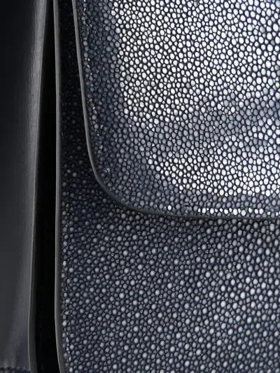 Pre-owned Celine Classic Box Bag Stingray Medium Shoulder Bag In Blue