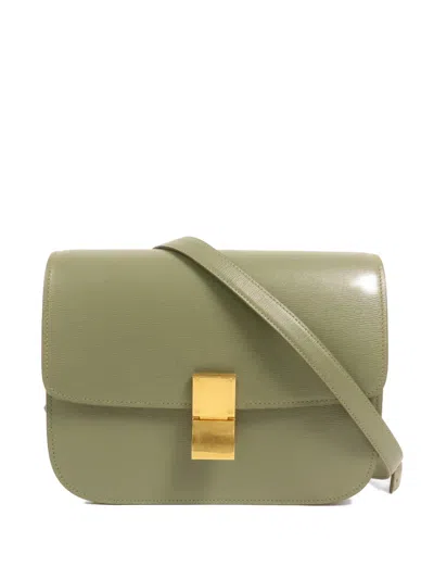 Pre-owned Celine Classic Box Crossbody Bag In Green