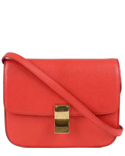 Celine Classic Box Medium Shoulder Bag (authentic Pre-loved) In Orange