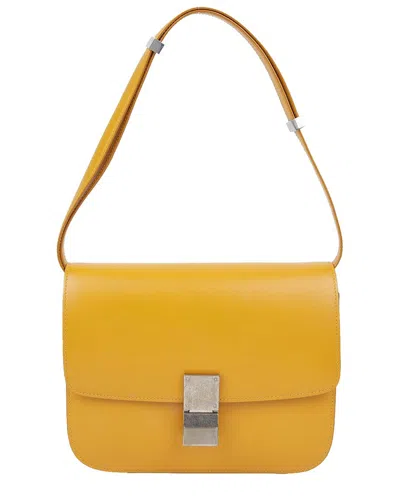 Celine Classic Box Medium Shoulder Bag (authentic Pre-loved) In Yellow