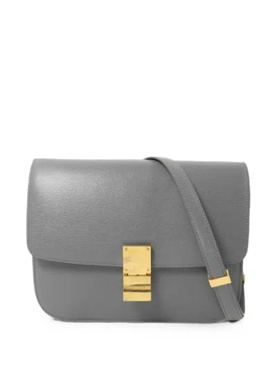 Pre-owned Celine Classic Box Satchel Bag In Grey