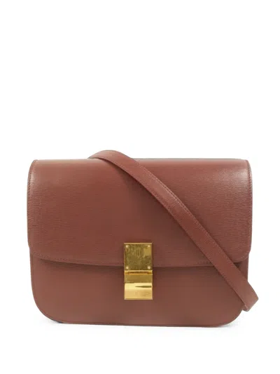 Pre-owned Celine Classic Box Shoulder Bag In Brown