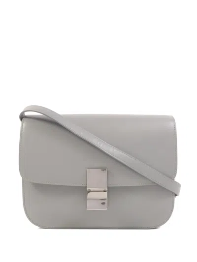 Pre-owned Celine Classic Box Shoulder Bag In Gray