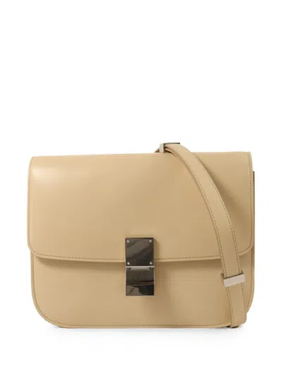 Pre-owned Celine Classic Box Shoulder Bag In Neutrals