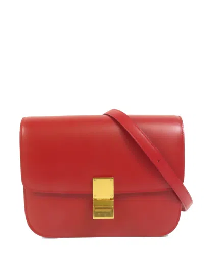Pre-owned Celine Classic Box Shoulder Bag In Red