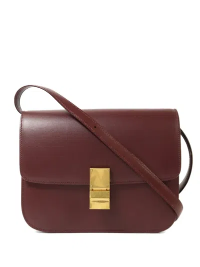Pre-owned Celine Classic Box Shoulder Bag In Red