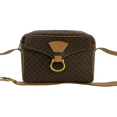 Pre-owned Celine Classic Brown Leather Pvc Pochette Shoulder Bag ()