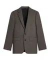 Celine Classic Jacket In Micro Houndstooth Wool In Brown