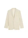 Celine Classic Jacket In Striped Wool In Nude & Neutrals
