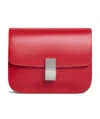 Celine Classic Medium Cow Leather Polished Shoulder Bag In Red
