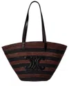 Celine Women Panier Rafia Tote Bag In Brown