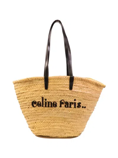 Pre-owned Celine Classic Panier Tote Bag In Neutral