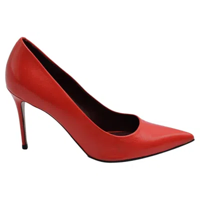 Pre-owned Celine Classic Point-toe Pumps In Red Leather