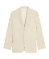 Celine Classic Jacket In Striped Wool In White