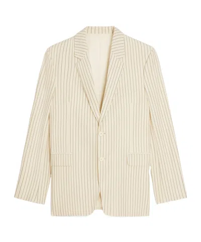 CELINE CLASSIC JACKET IN STRIPED WOOL