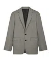 Celine Classic Striped Flannel Jacket In Gray