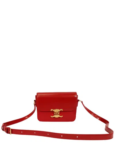 Celine Classique Triomphe Bag (authentic Pre-loved) In Red